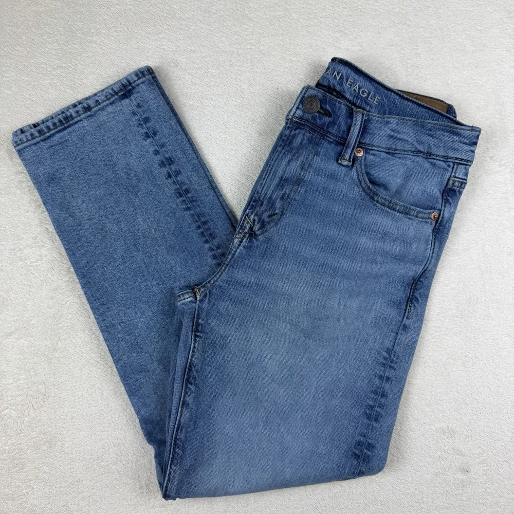 American Eagle Original Straight Easyflex Jeans Men's 28x30 Light‎ Wash Stretch